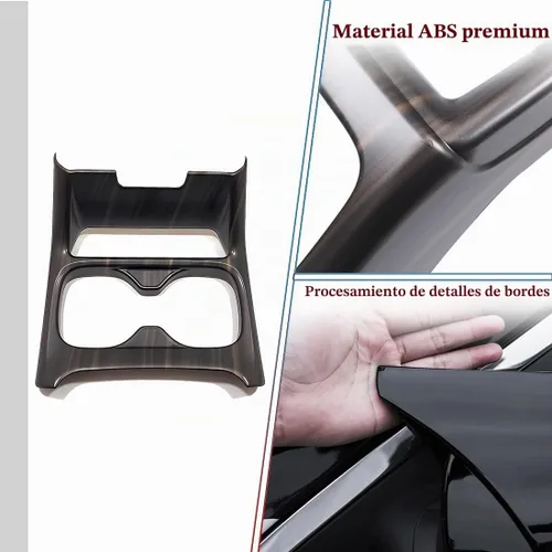 Vista 4 de MUXEE para Honda CRV CR-V 2023 2024 2025 2026 - Cubierta de panel para portavasos de consola central de madera con veta de ABS - Accesorios