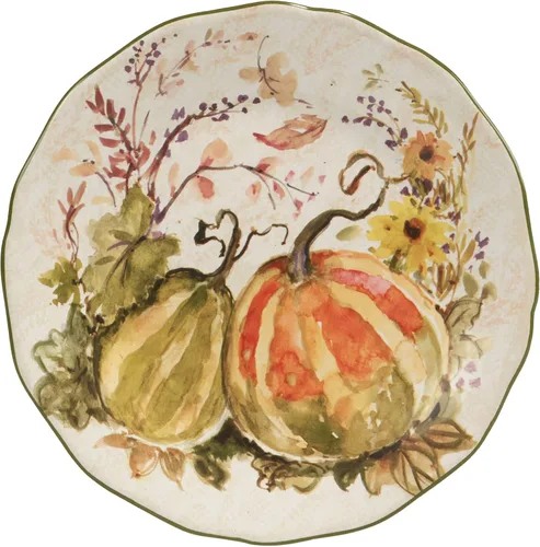 Vista 4 de Certified International Harvest Morning - Platos para ensalada/postre, multicolor, mediano, juego de 4