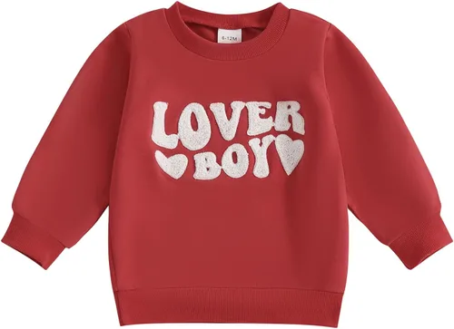 Vista 67 de Sudadera con cuello redondo para el día de San Valentín para bebé, niña, niño, para el día de San Valentín