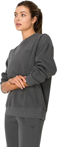 Vista 58 de Cali1850 Sudadera Cloud Nine Fleece Crew para mujer, ajuste relajado, cuello acanalado, puños y dobladillo