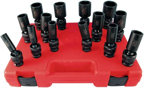 Vista 21 de Chicago Pneumatic SS814D - Unidad cuadrada de 1 pulgada, métrica profunda, 6 puntos, juego de llaves de impacto (4 piezas)