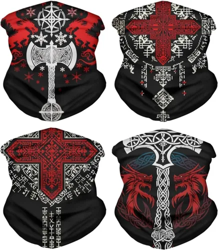 Vista 10 de GLUDEAR Rave - Bandana para el cuello, bufanda para el cuello, bufanda para el sol, polvo, viento, pasamontañas, para hombres y mujeres