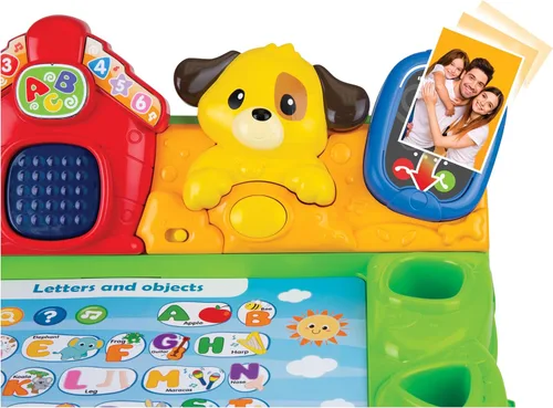 Vista 5 de Winfun Smart Learning - Escritorio interactivo de actividades para niños, centro de aprendizaje educativo con táctil, dibujo, pantalla LED