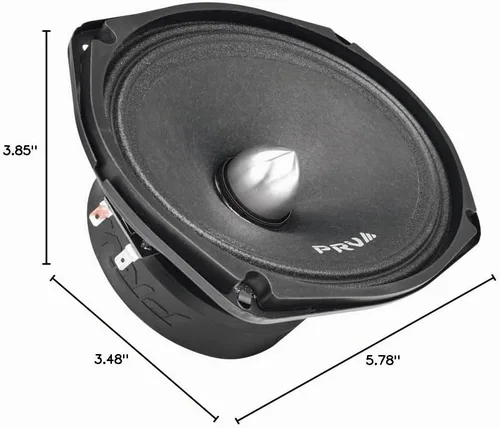 Vista 8 de PRV AUDIO 69MR500-4 Bullet, altavoz de rango medio de 6 x 9 pulgadas, 4 ohmios, potencia de programa de 500 vatios, altavoz para audio profesional