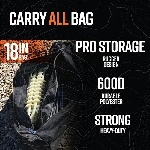 Vista 2 de GROUNDGRABBA Carry All Bag ll Bolsa de 18 pulgadas diseñada para estacas y accesorios de tienda de campaña