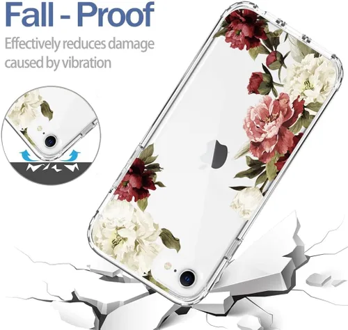 Vista 7 de Funda de teléfono para iPhone SE 2022/SE 3 2022/iPhone SE 2020/iPhone 7/iPhone 8 con protector de pantalla de vidrio templado, funda protectora