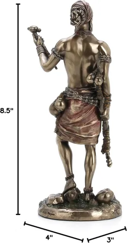 Vista 9 de Veronese Design Eshu The Divine Trickster God of The Yoruba - Estatua de acabado de bronce antiguo de resina fundida en frío de 8.5 pulgadas