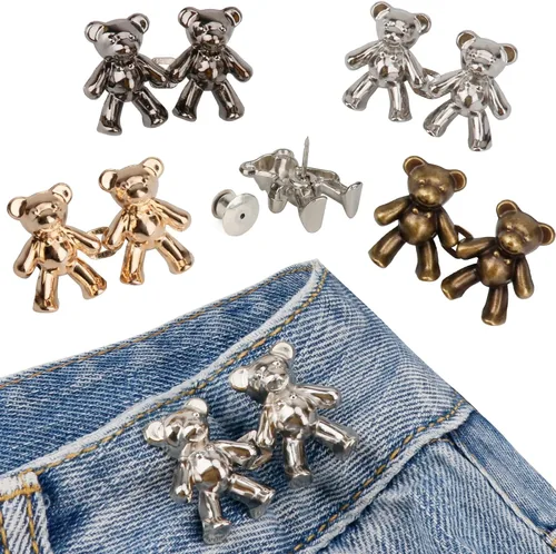 Vista 13 de TOOVREN 8 juegos mejorados de botones para pantalones de mezclilla sueltos, sin coser, sin herramientas, reemplazo de apriete de botón de jean