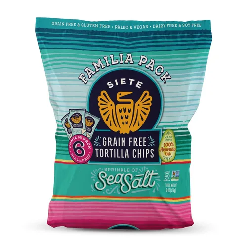 Vista 17 de Siete Chips de tortilla sin granos, sin gluten, aprobados por Whole30, paleo, vegano, sin OMG, chips de inmersión, 5 onzas (paquete de 3)