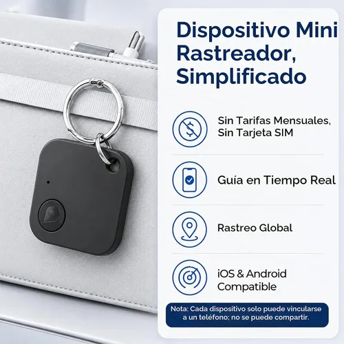 Vista 3 de Mini rastreador GPS portátil para vehículos, rastreador GPS indetectable, sin tarifa mensual/sin tarjeta SIM, dispositivo rastreador para niños 1