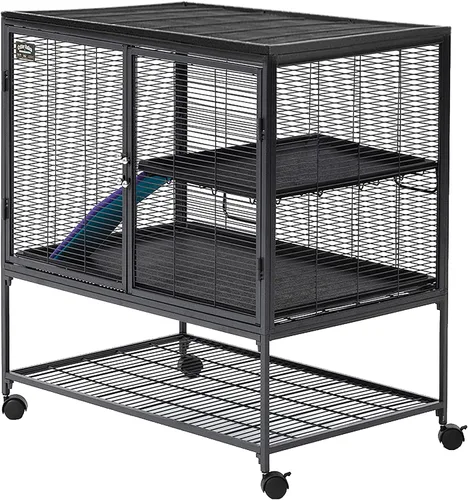 Vista 11 de Jaula para hurón MidWest Homes for Pets, modelo Deluxe Ferret Nation, Nación Hurón, Platino/Gris