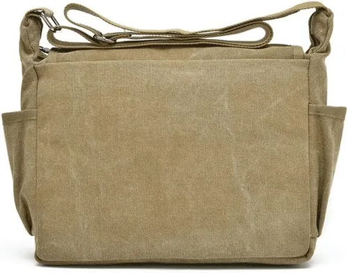 Vista 3 de CZDYUF - Bolso de mensajero de lona para hombre, para actividades al aire libre, múltiples bolsillos, bolsa de hombro cruzada, bolsa de viaje