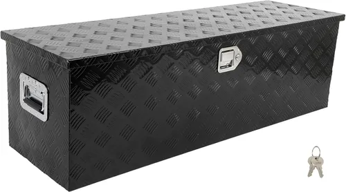 Vista 17 de SCITOO - Caja de herramientas de aluminio de 18 pulgadas de plata resistente para cama de camión, caja de herramientas para remolque de RV