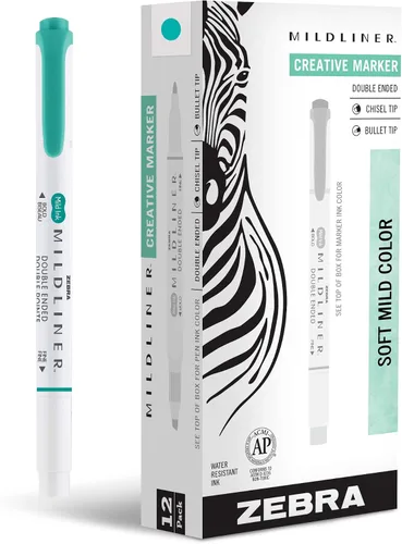 Vista 19 de Zebra Pen Mildliner - Resaltadores de doble punta, puntas anchas y finas, ideales para resaltar la Biblia, sin sangrado, suministros escolares