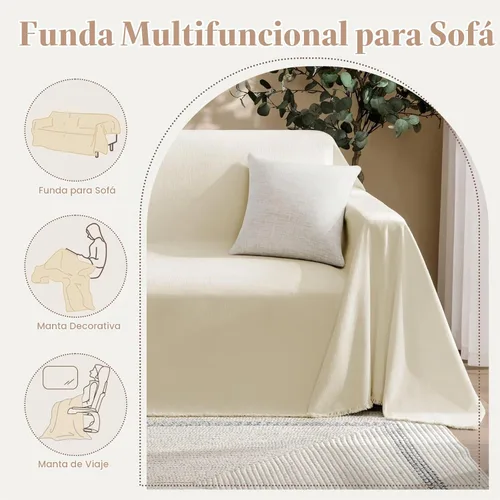 Vista 7 de Funda de sofá para perros, funda de sofá de chenilla, manta y fundas de sofá seccional