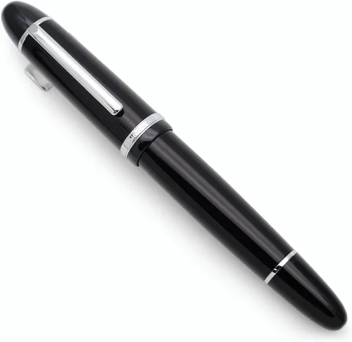 Vista 18 de Pluma estilográfica Jinhao X159 (Plumín EF 0.38mm, verde aguacate con clip dorado)