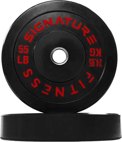 Vista 13 de Juego de placas olímpicas de amortiguación Fitvids, placas de peso de 2" para entrenamiento de fuerza y levantamiento de pesas, París o juego