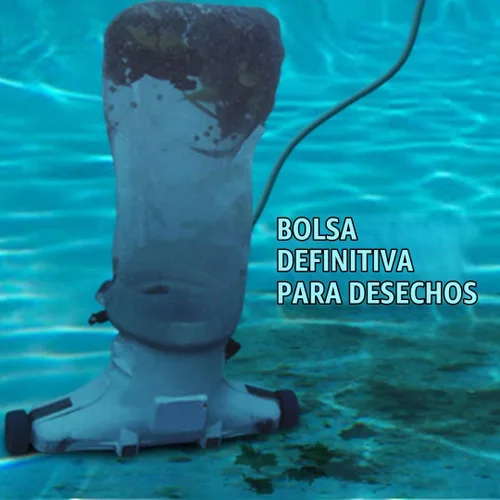 Vista 8 de Bolsa de nailon de repuesto para limpieza de desechos de piscina, 15 x 24.5 pulgadas, limpiador de piscinas de hojas de 100 micrones, bolsa de malla
