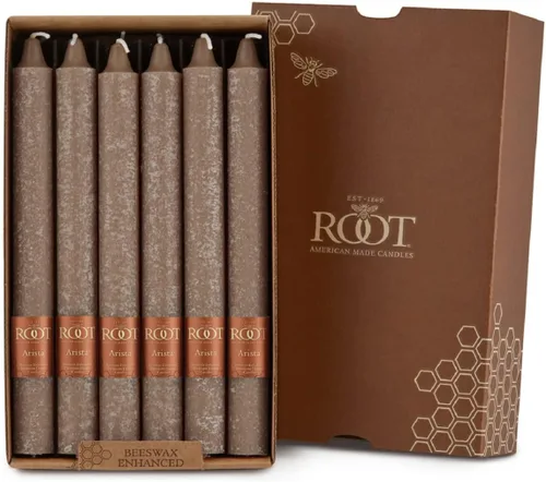 Vista 11 de Root Candles Juego de velas de cena sin perfume de mezcla de cera de abeja de primera calidad, Timberline Collenette, 7 pulgadas, Portobello, 4