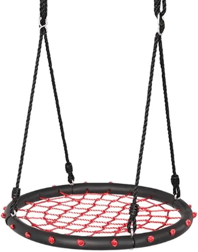 Vista 9 de Juego de asiento colgante de cuerda de mono gigante para jardín, patio trasero, al aire libre, para niños y adultos