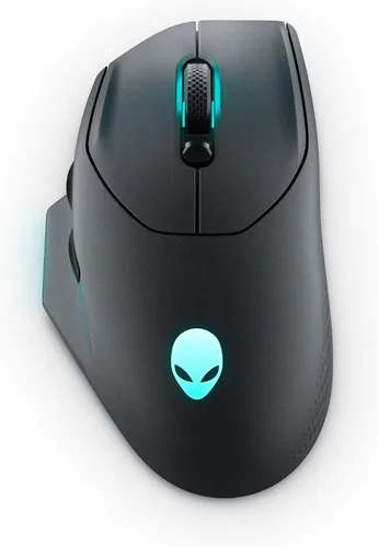 Vista 16 de Alienware Pro - Ratón inalámbrico para juegos - Conectividad inalámbrica de 2.4GHz/USB con cable, DPI ajustable, tecnología de sensor óptico, 6 Luz