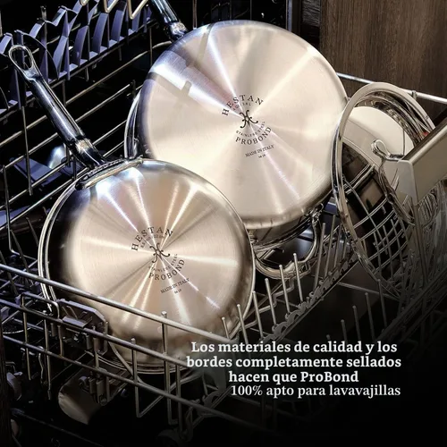 Vista 6 de Hestan ProBond Forged - Wok profesional de acero inoxidable con revestimiento de 14 pulgadas, compatible con inducción