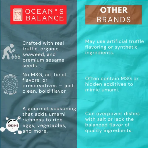 Vista 3 de Condimento Bonito Furikake de Ocean Balance - Condimento de algas marinas con algas de Maine Coast - Condimento saludable con sal de algas marinas