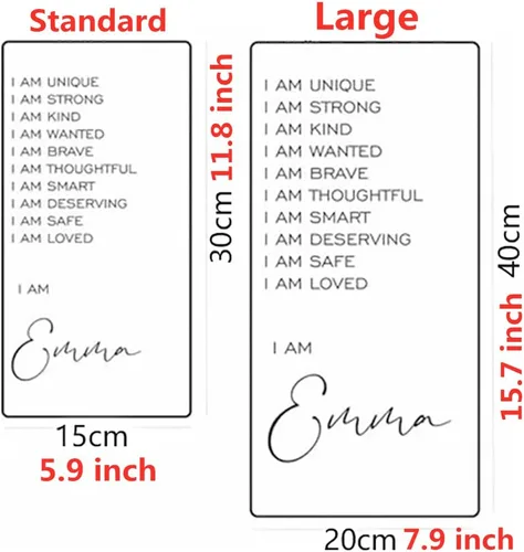 Vista 8 de Espejo iluminado de Afirmaciones personalizadas, luz nocturna de texto personalizado, letreros de neón para dormitorio, sala de estar, decoración