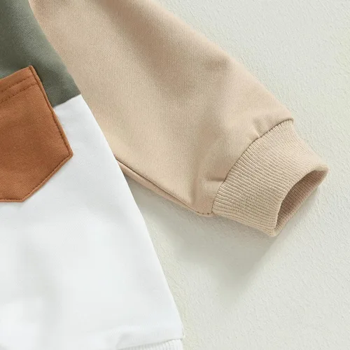Vista 5 de FYBITBO Conjunto de sudadera de manga larga y pantalones deportivos para bebé niño