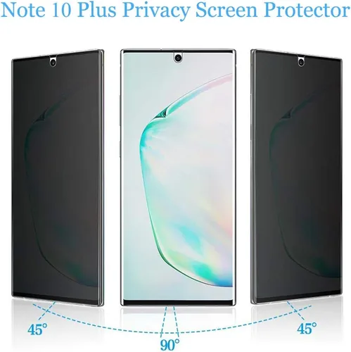 Vista 3 de [Paquete de 2] Protector de pantalla de privacidad compatible con Samsung Galaxy Note 10 Plus Note 10+ Note 10 Plus 5G