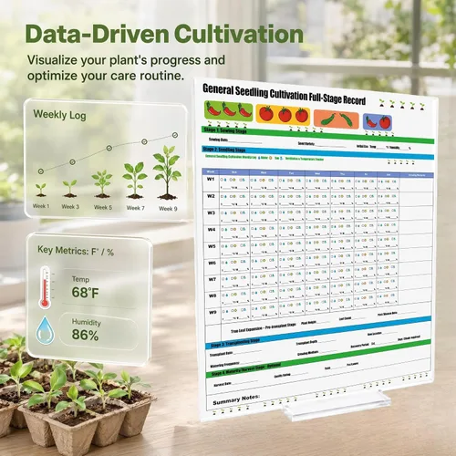 Vista 3 de Acrylic Reusable Seedling Cultivation Record Board for Seed Starter Tray Seedling Tray (1PCS)