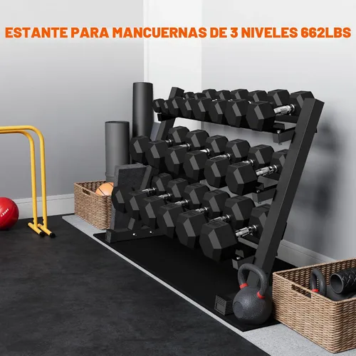 Vista 8 de Dumbbell Sets with Rack, Rubber Hex Dumbbells, 160/220/280/360/450/550LBS, Hand Weights with Chrome Handle for Strength Training 280 libras