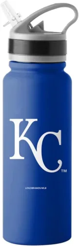 Vista 4 de Logo Brands MLB - Botella deportiva de acero inoxidable con tapa abatible, 25 onzas (Chicago Cubs)