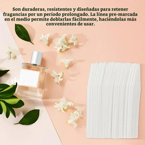 Vista 6 de 100 tiras probadoras de perfume, tiras de prueba de fragancias blancas, tiras de prueba desechables de colonia de papel, tarjetas de prueba de aroma
