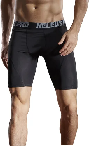 Vista 5 de NELEUS Paquete de 3 pantalones cortos de compresión para hombre