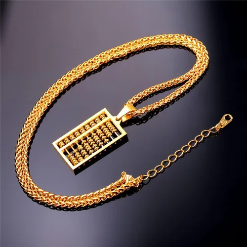 Vista 6 de U7 Punk Necklaces Stainless Steel 18K Gold Plated Large Hip Hop DaggerKnifeSwordSteampunk GearLarge Razor Blade Pendant Necklace for Men Women
