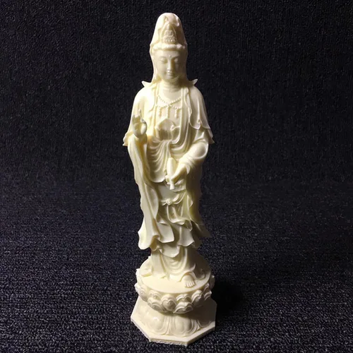 Vista 6 de Juego de 3 estatuas de Buda Amitabha Kuanyin-Amitabha-Ksitigarbha, blanco, talla única