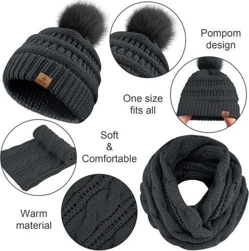 Vista 3 de URATOT Conjunto cálido de invierno para hombre o mujer
