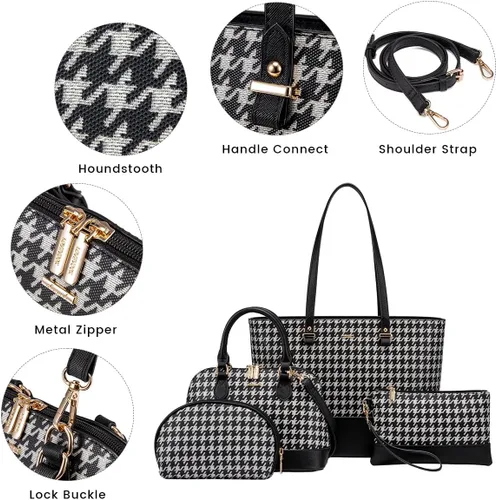 Vista 6 de Juego de 3 bolsos de mano para mujer, bolso estilo boho tipo bandolera para llevar colgado del hombro