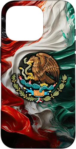 Vista 20 de Funda para iPhone 17 con diseño de bandera mexicana ahumada del orgullo de México del Cinco de Mayo