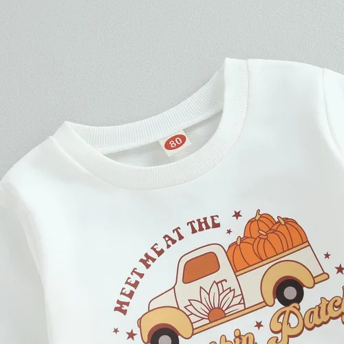 Vista 5 de Conjunto de ropa de Navidad de manga larga para bebé niño, sudadera de Navidad sin botones y pantalones para otoño e invierno