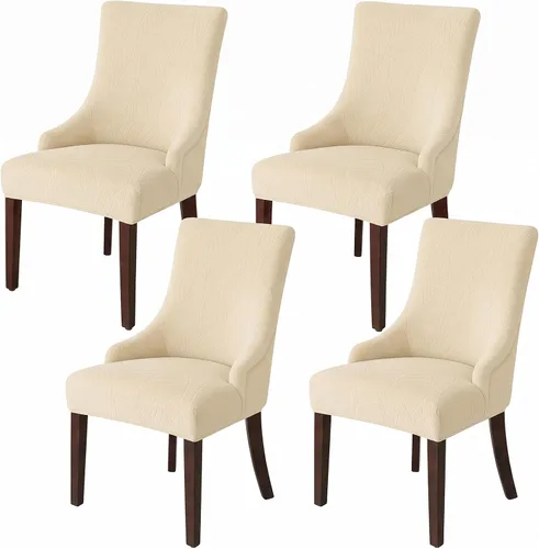 Vista 14 de Fundas para silla con respaldo alado, impermeables, elásticas Beige