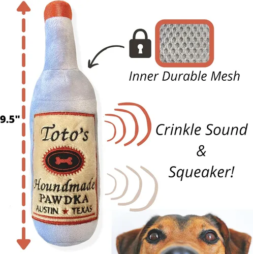 Vista 3 de Nestpark Toto's - Juguete de peluche chirriante y arrugado para perros, divertidos regalos para perros medianos, pequeños y grandes, bonitos