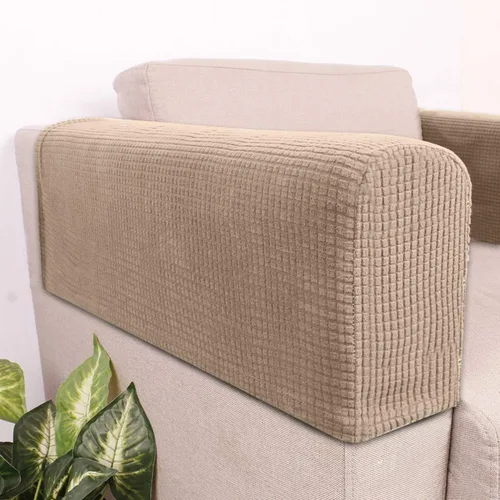 Vista 5 de SEWACC Protectores universales para reposabrazos de silla, funda elástica para reposabrazos de sofá, protector elástico para sofá reclinable, sofá