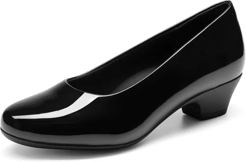 Vista 13 de DREAM PAIRS Zapatos de vestir con soporte de arco de tacón bajo para mujer Negro