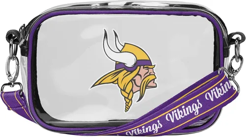 Vista 20 de FOCO NFL Womens NFL Team Logo Stripe Clear Crossbody Bag