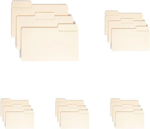 Vista 13 de Smead SuperTab - Carpeta de archivos pesada, pestaña de corte de 1/3 de gran tamaño, tamaño carta, manila, 50 por caja (10401) (paquete de 2)