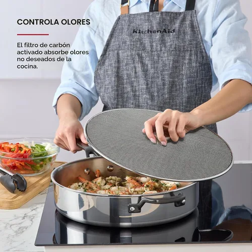 Vista 3 de KitchenAid Pantalla universal contra salpicaduras 2-Acero inoxidable