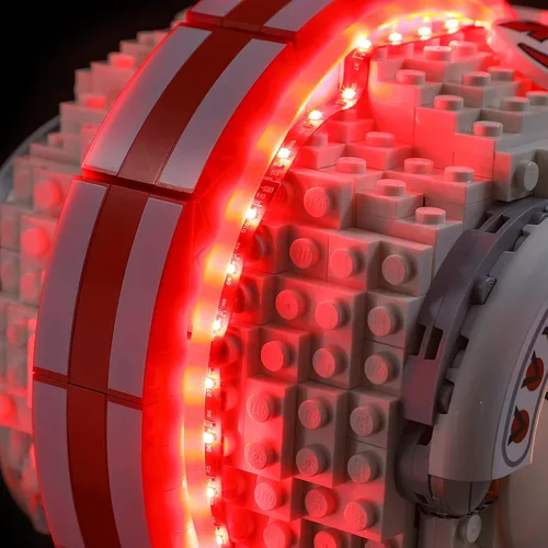 Vista 5 de BRIKSMAX Kit de iluminación LED para casco de Star Wars Luke Skywalker (Red Five), compatible con el modelo de bloques de construcción Lego 75327