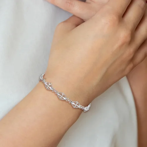 Vista 2 de IceCarats Pulsera de cadena de oro blanco de 14 quilates, Oro blanco, No es una piedra preciosa